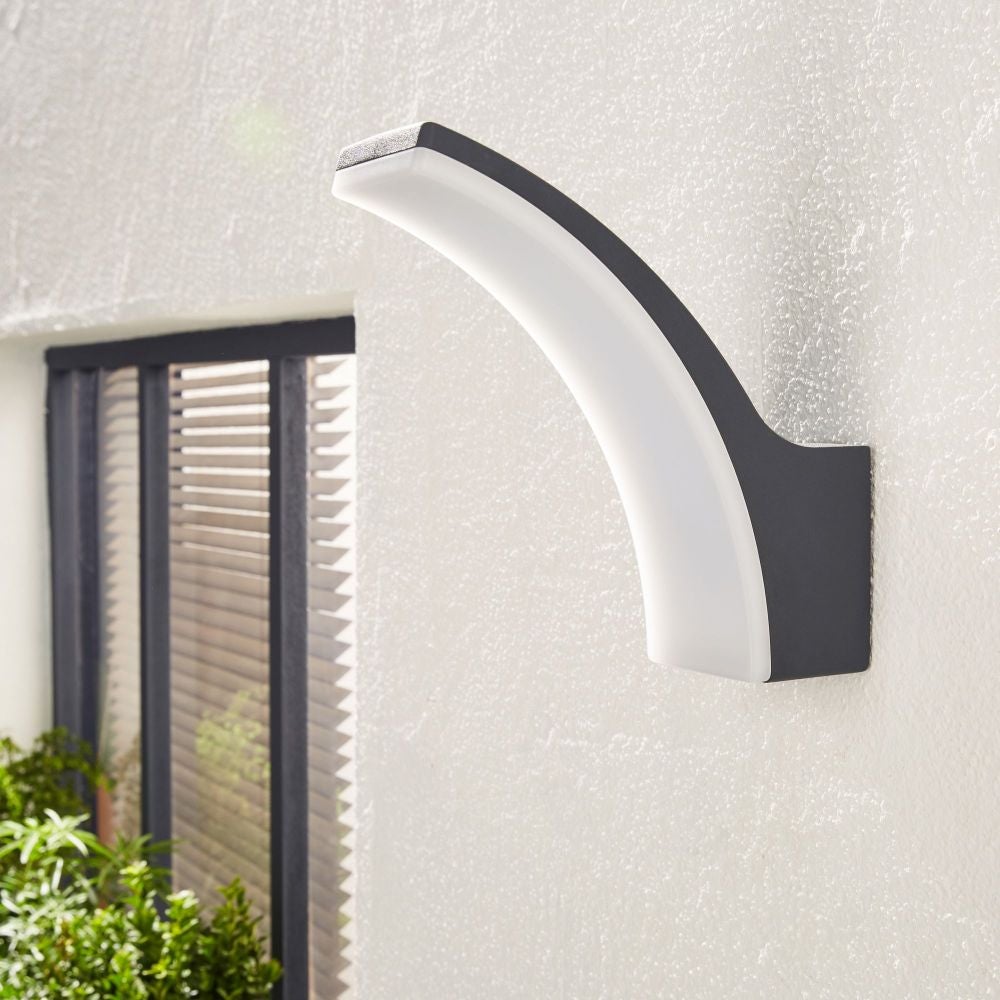 Aplica LED de exterior Inspire Lakko, 12 W, 1000 lumeni, IP 44, negru