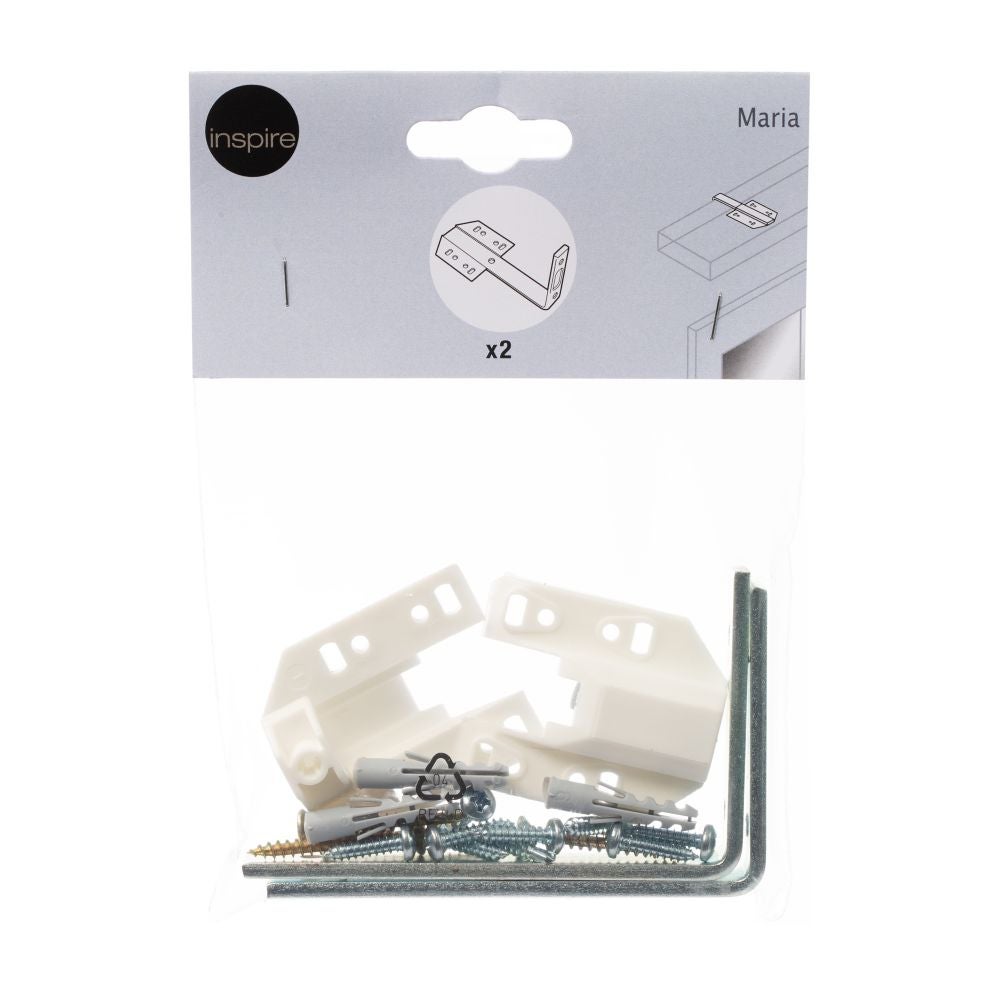 Console Perete Set 2 console perete sina PVC Inspire Maria, alb/gri