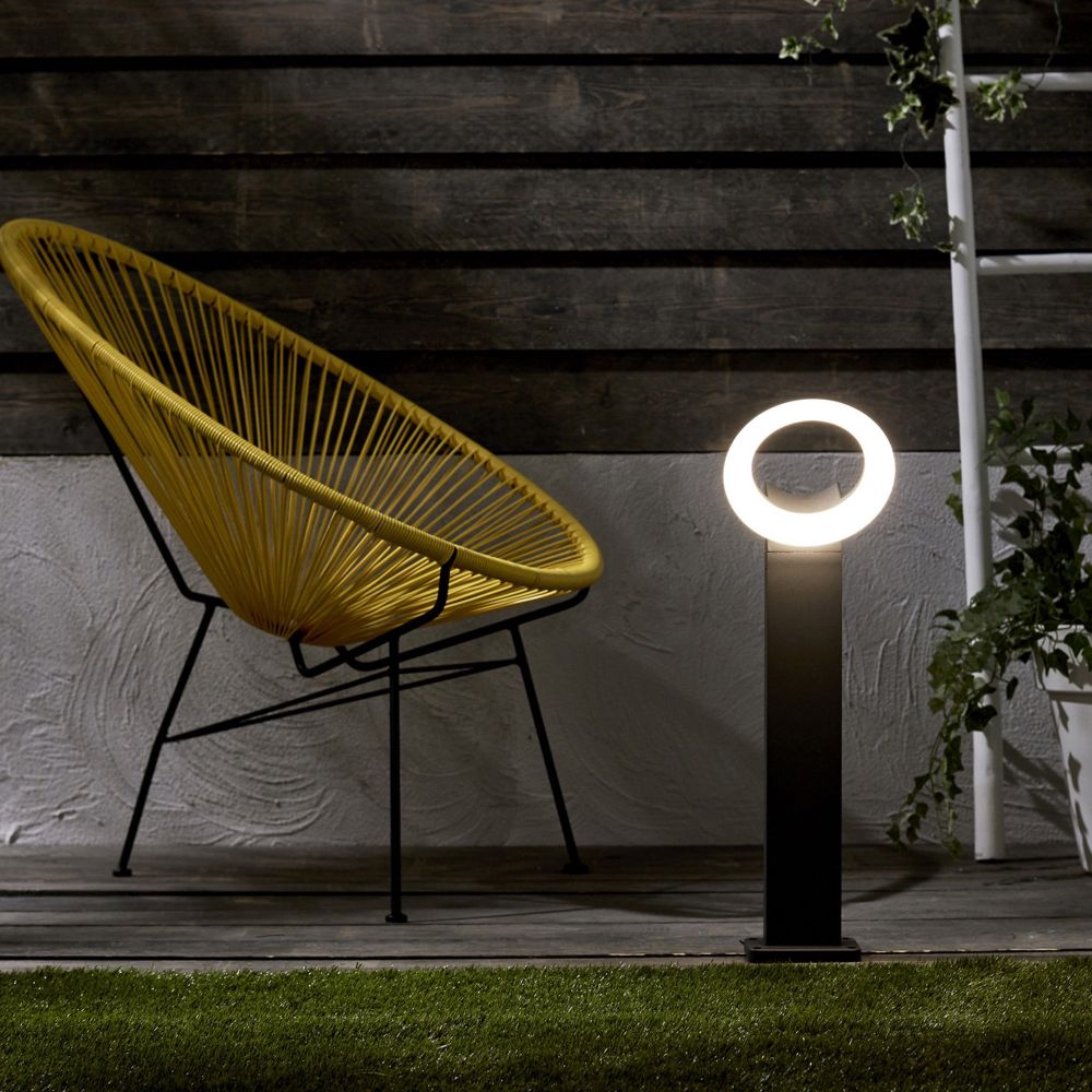 Borna Argintie Cu Led Integrat 1000 Lm Ip 54 Diametru 60 Cm