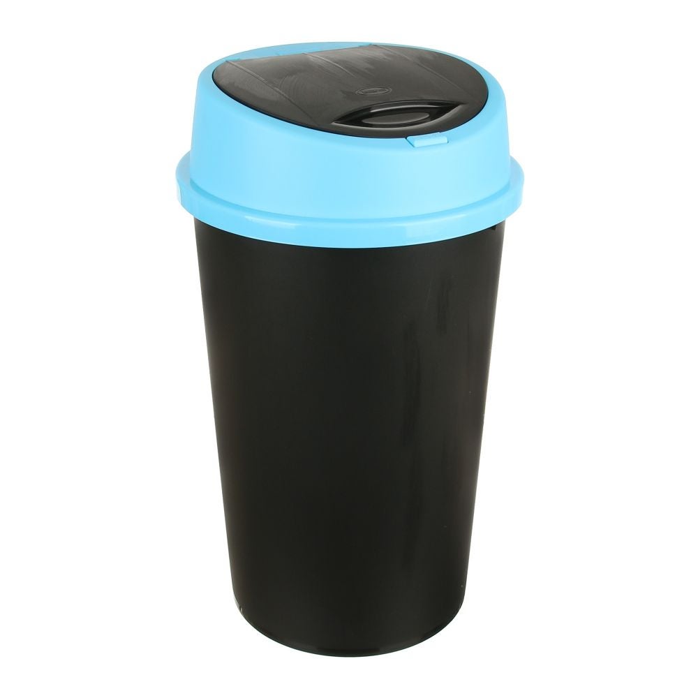 Cos Gunoi Capac Batant 25l Bingo Negru Bleu
