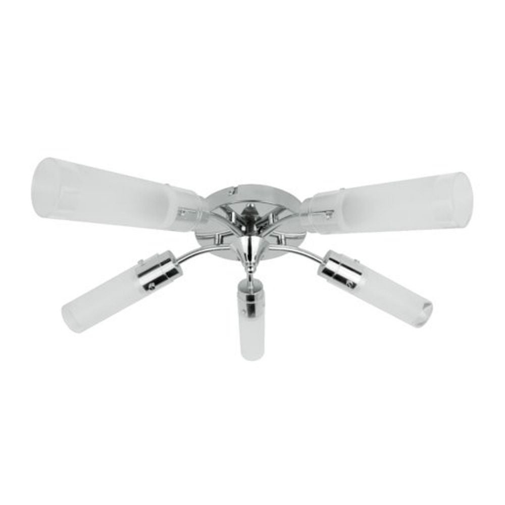 Lustra Element 5xe14 Sticla Crom
