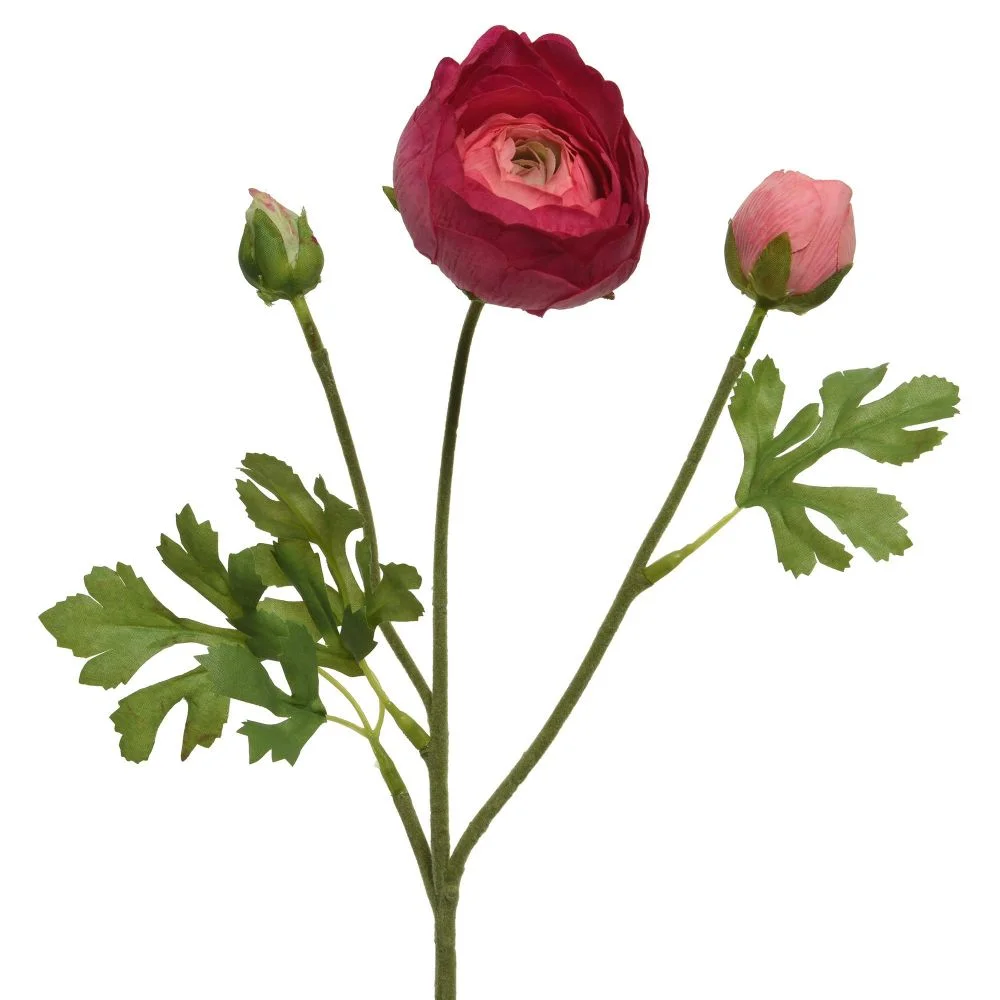Floare artificiala, Ranunculus, H 51 cm, fuchsia