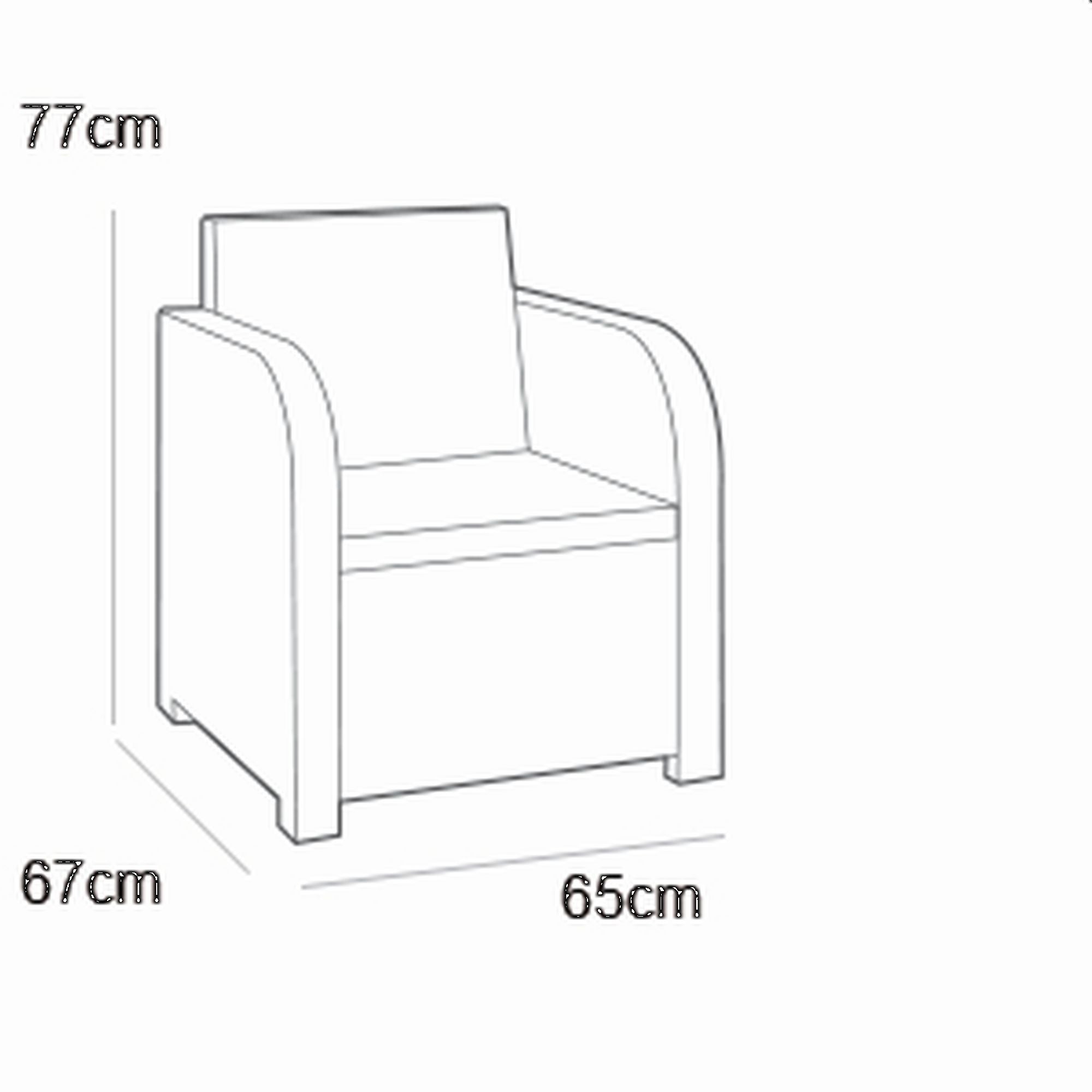 Set Mobilier Gradina Din Plastic Georgia Pentru 4 Persoane 4 Piese Gri