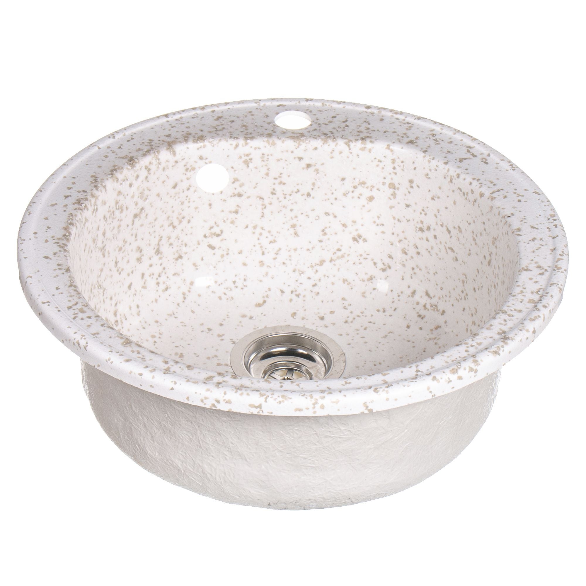 Chiuveta Bucatarie Marmorat O50 Cm Adancime Cuva 18 Cm Bej