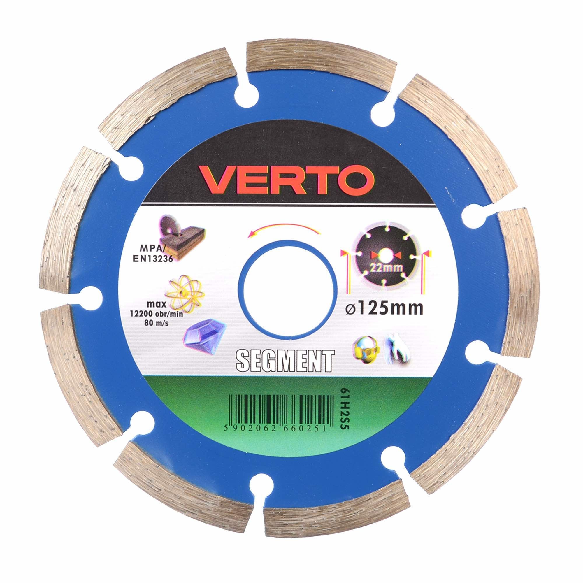 Disc Diamantat Segmentat Zidarie 125 Mm Verto
