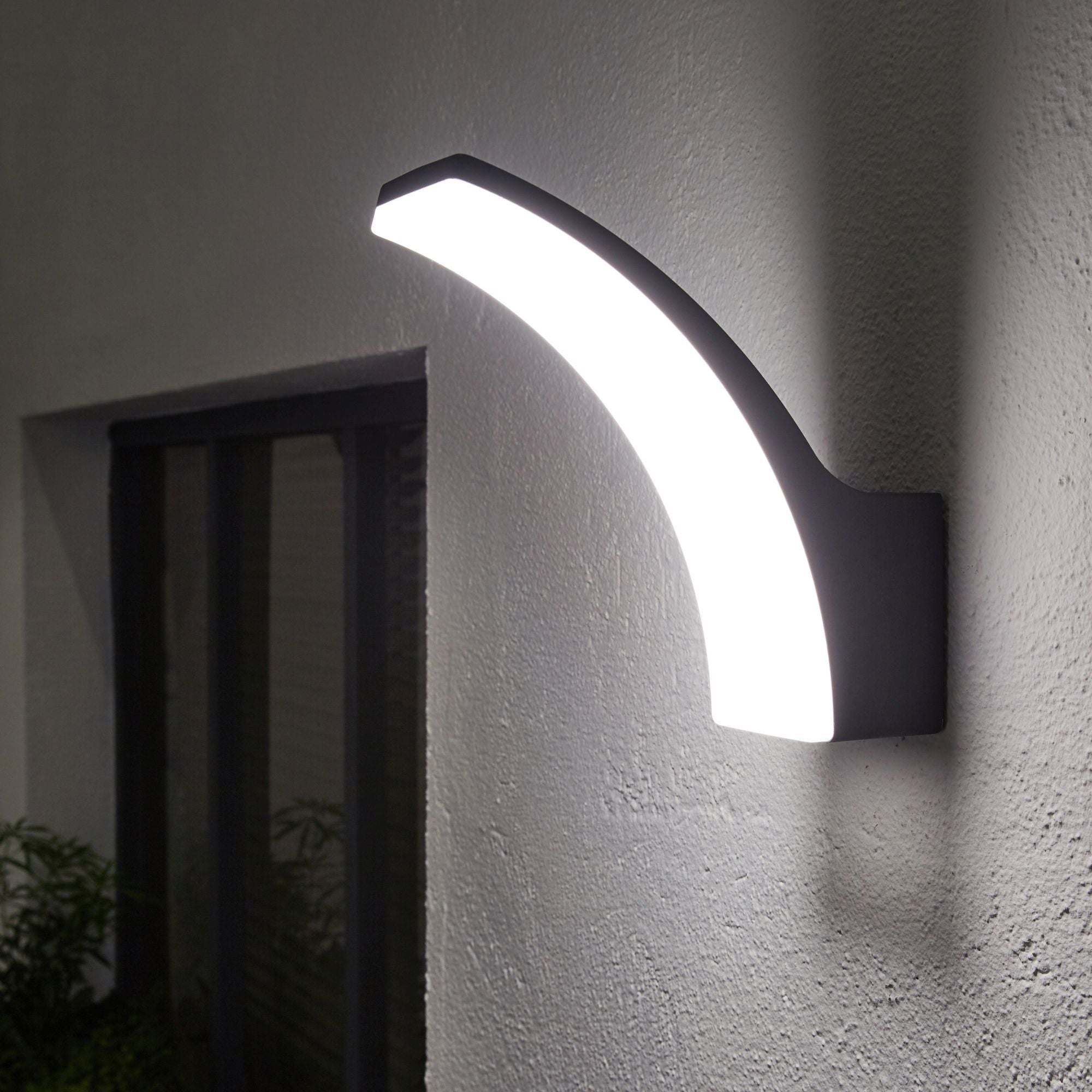 Aplica LED de exterior Inspire Lakko, 12 W, 1000 lumeni, IP 44, negru