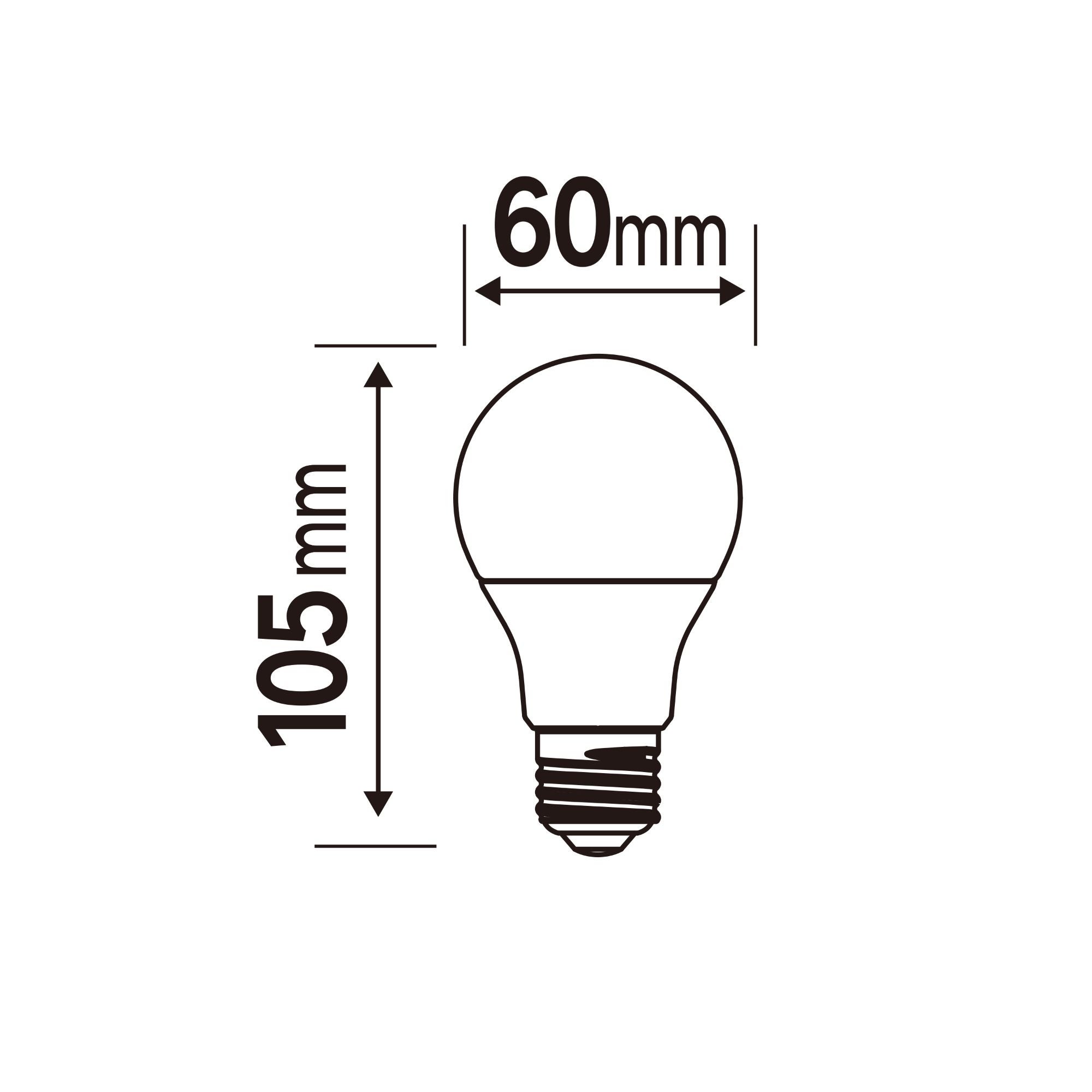 Bec LED Lexman, E27, A60, alb neutru, 4000k, 7.3 W, 806 lm, mat
