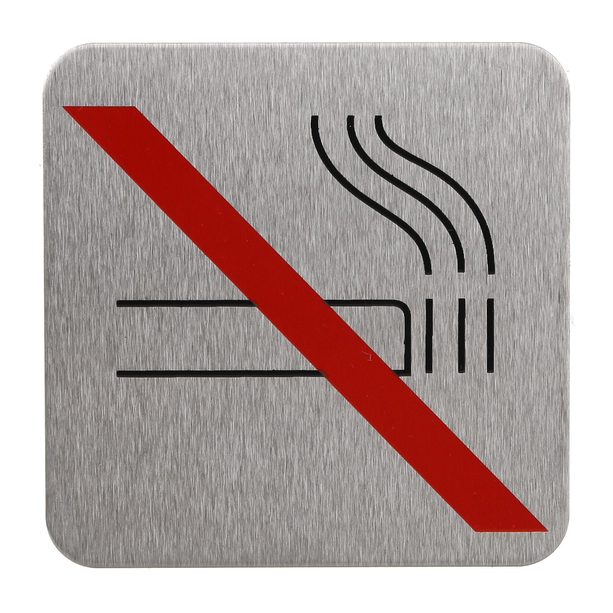 Placa Fumatul Interzis Inox 70 X 70 Mm