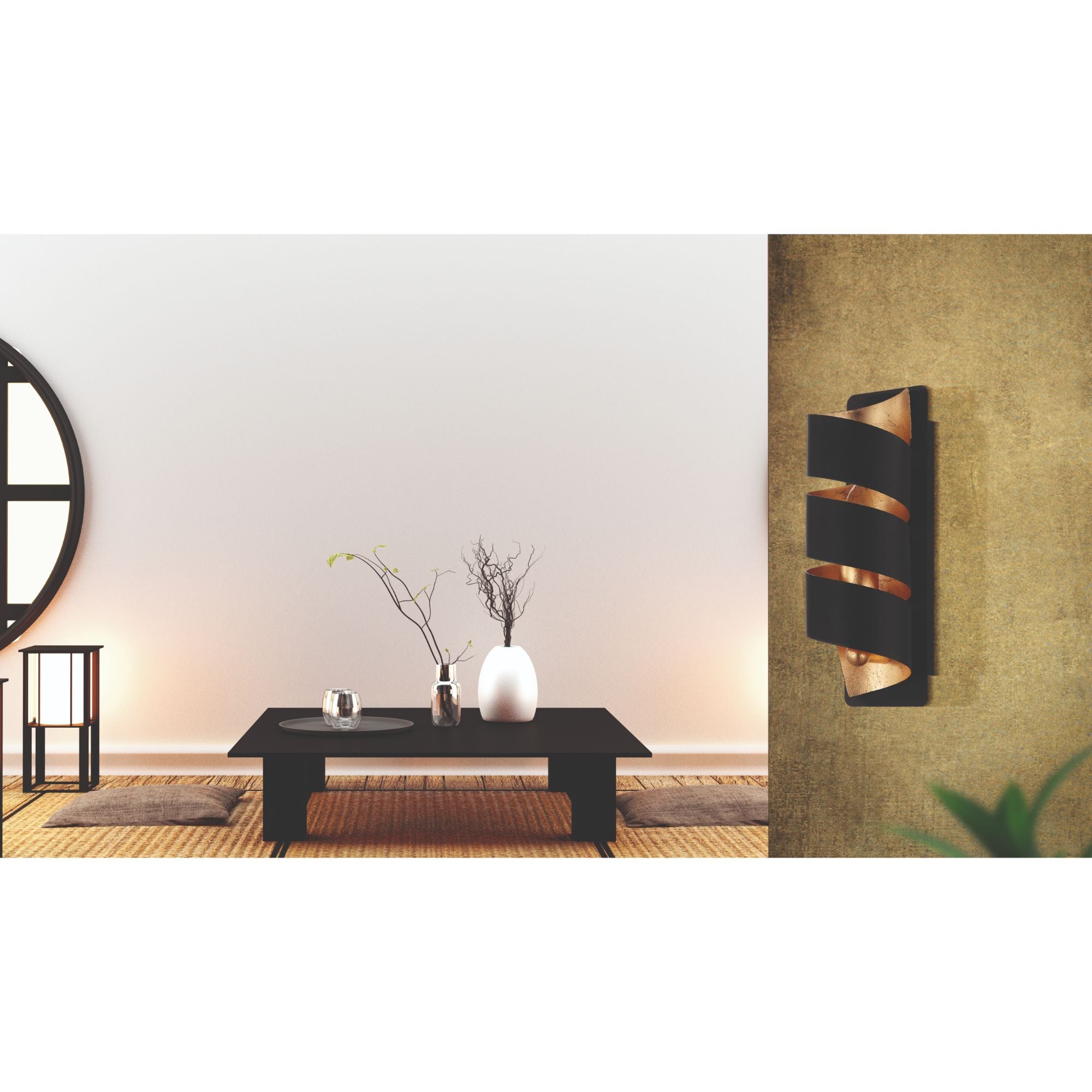Lampara De Pared Aplique LED Barra Nórdica Color Negro Mate