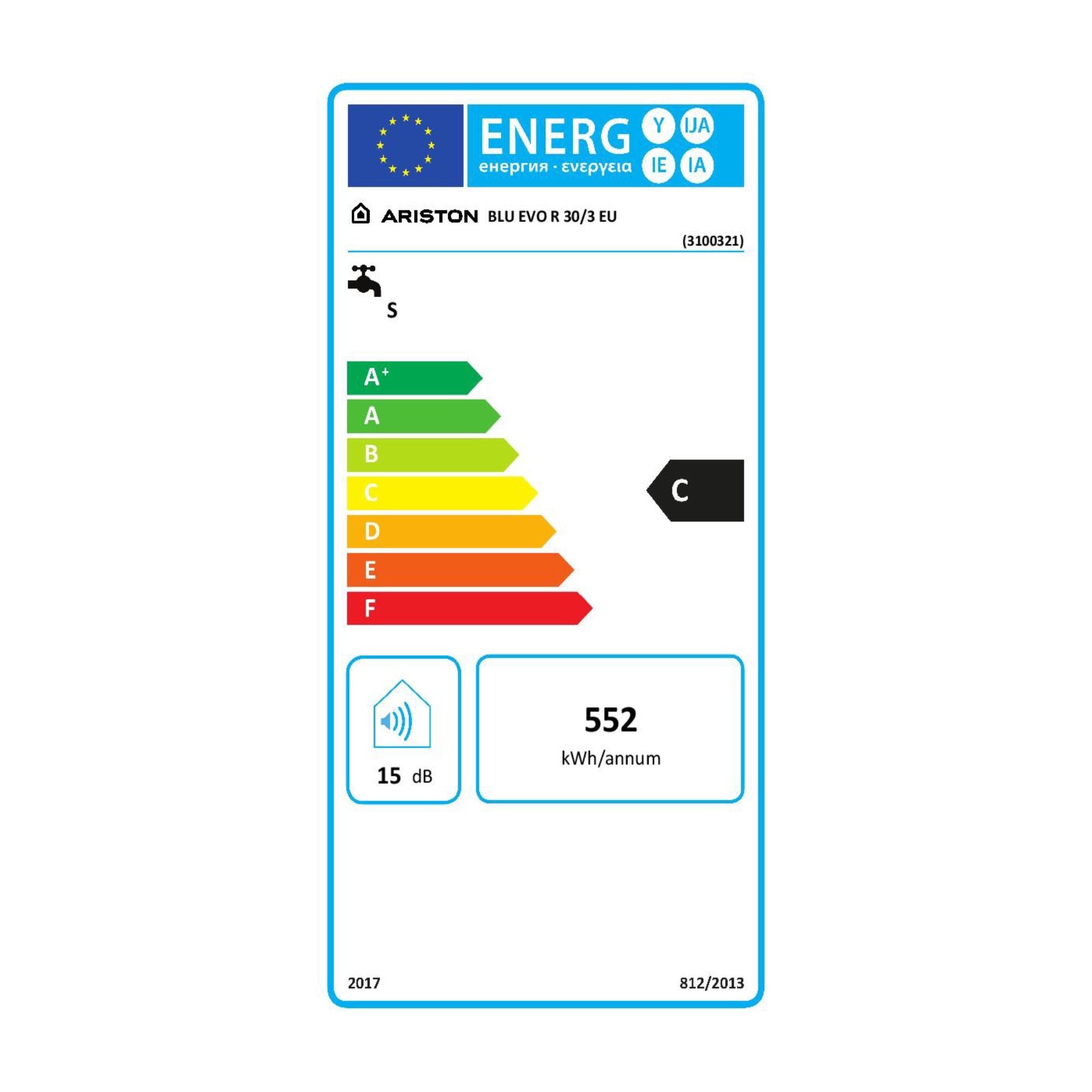 Boiler Electric Ariston Blu R 30 L 1500 W