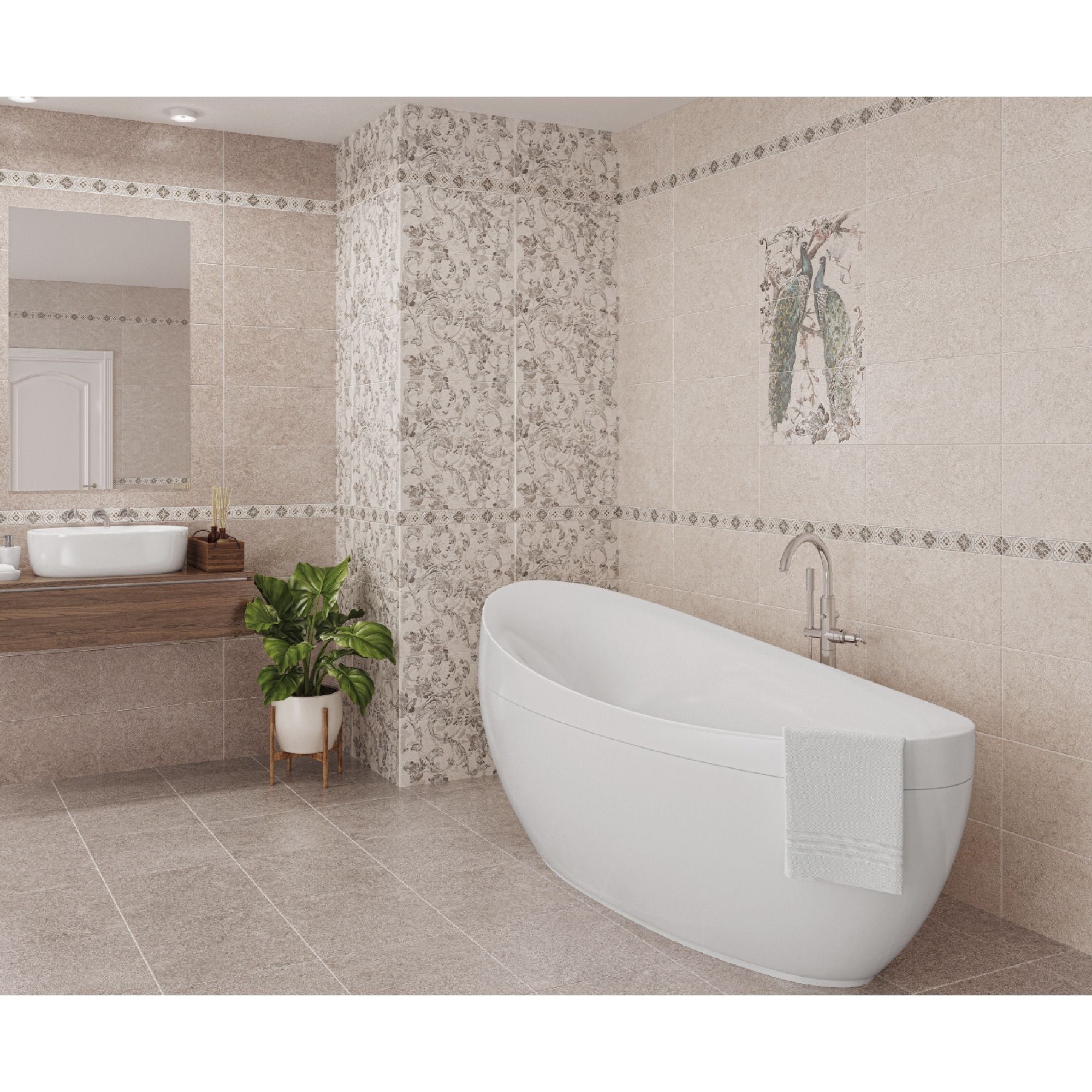 Faianta 25 X 50 Cm Pavane Bej Deschis