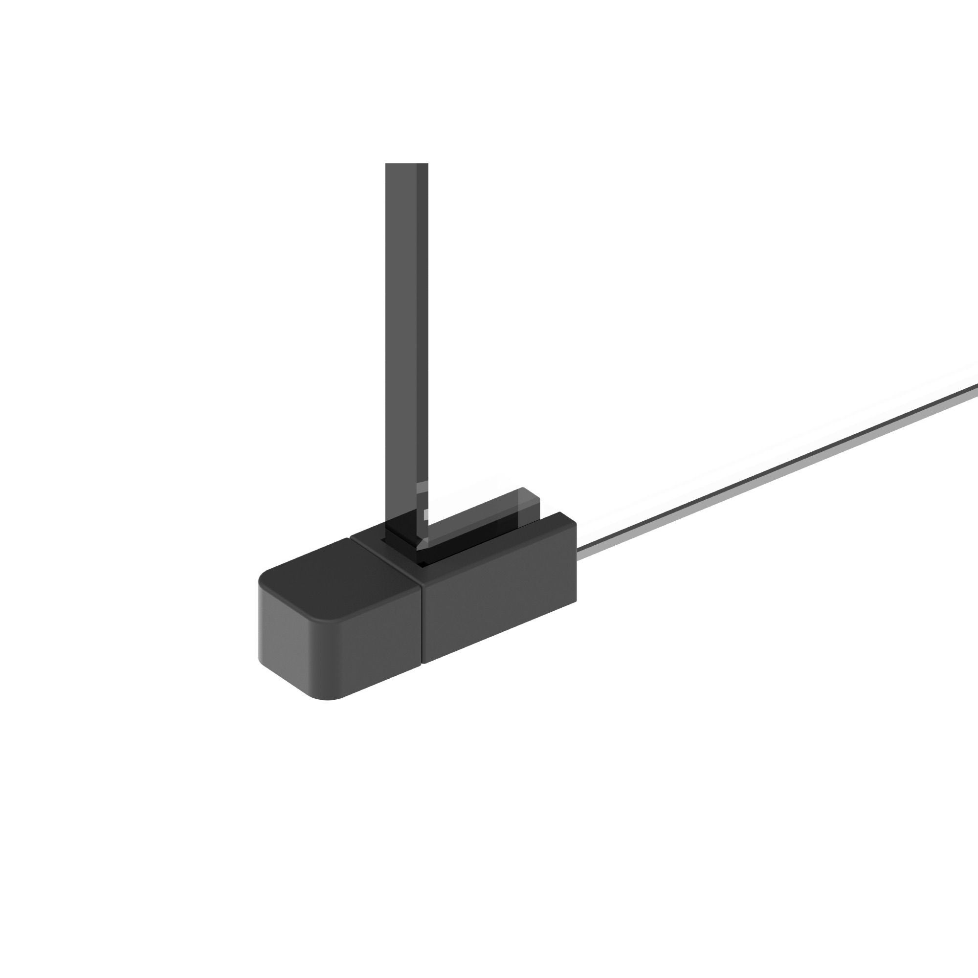 Perete Dus Walk In 90 X 200 Cm Negru 8 Mm Remix Sensea