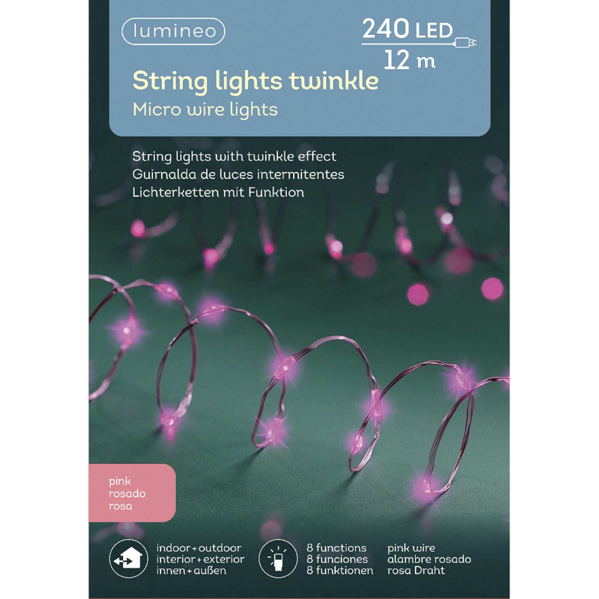 Instalatie de Craciun, Lumineo, tip sir, 240 micro LED-uri, lungime 12 ...
