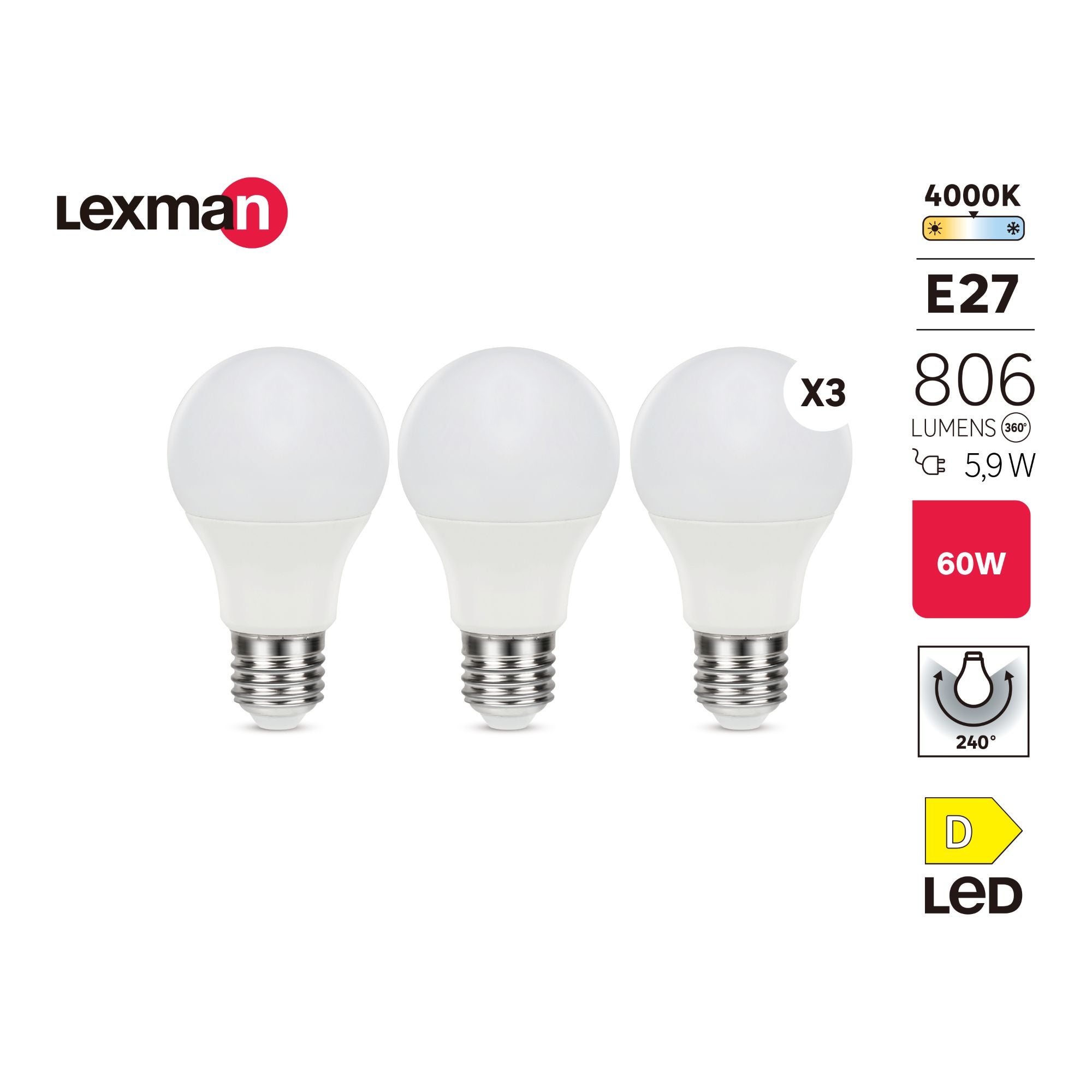 Lexman e27 4000k store