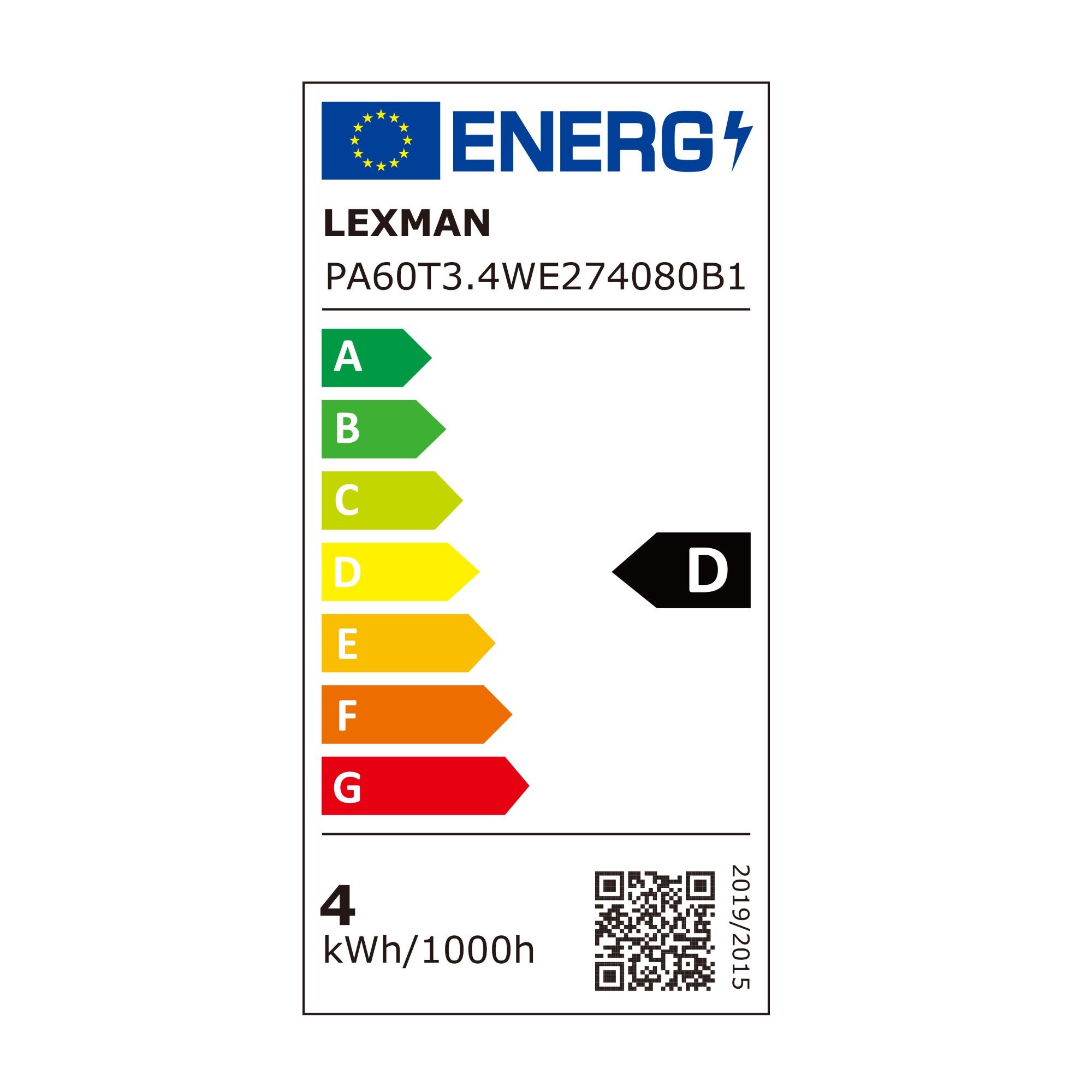 Bec LED Lexman, E27, A60, 3.4 W, alb neutru, 4000K, 470 lm, filament clar