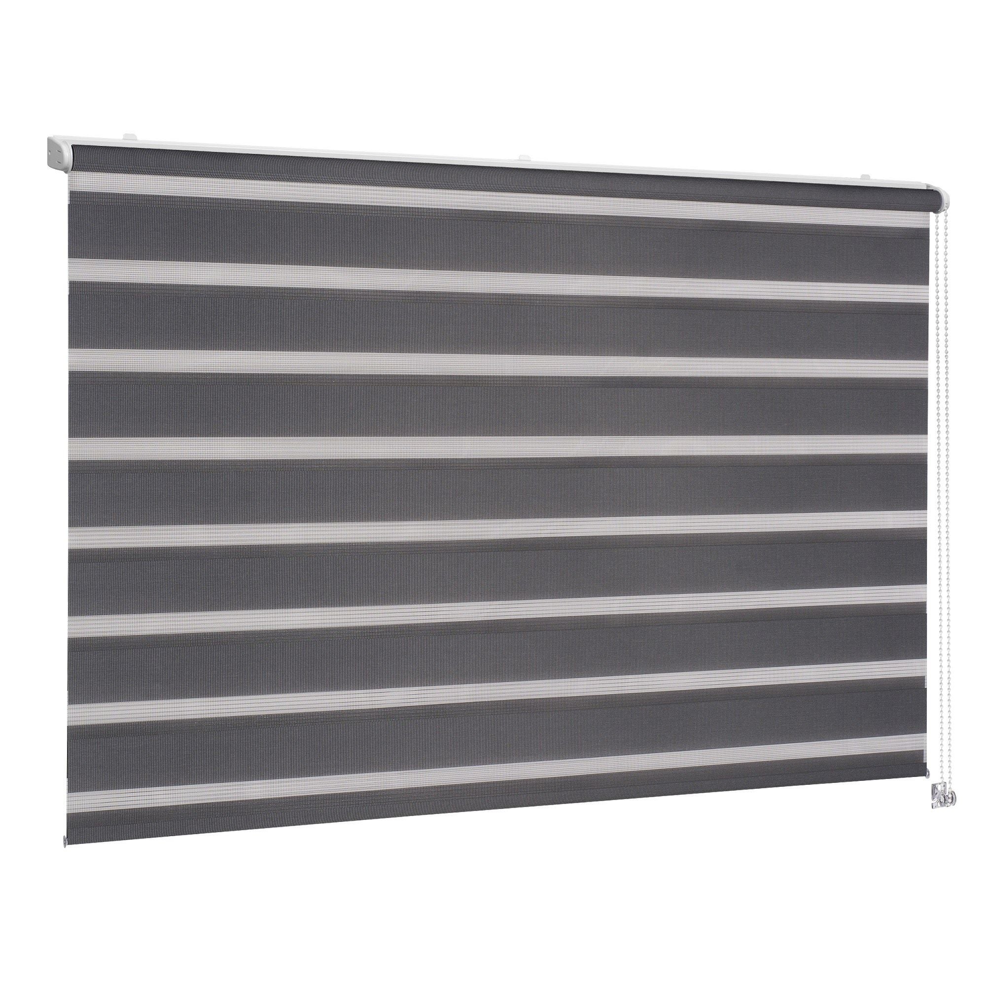 Roleta Zi Noapte 180 X 175 Cm Gri Inchis