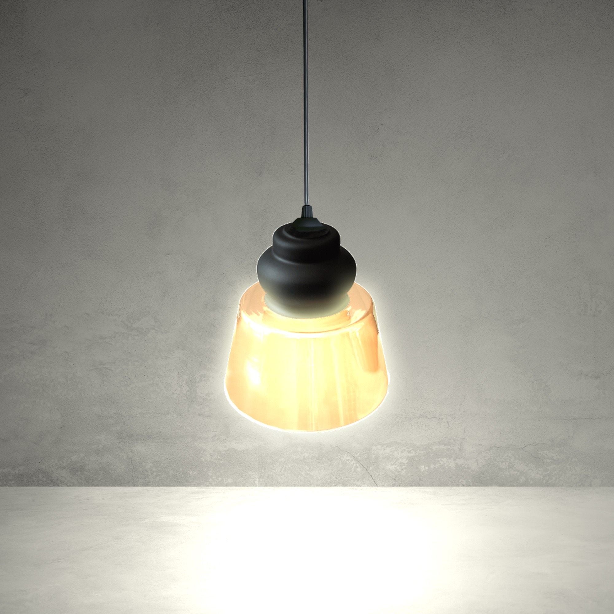 Abajur Sticla E27 Amber