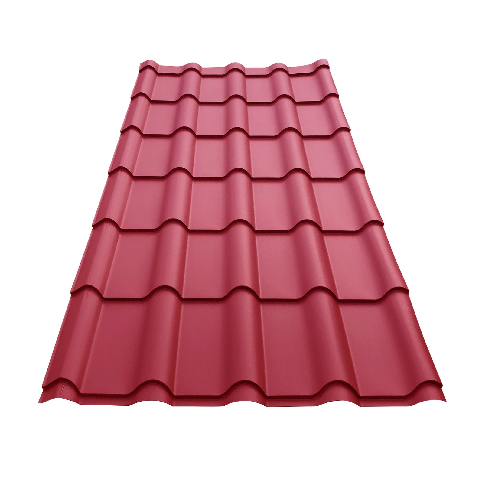 Tigla Metalica Rosu Mat 0 5 Mm 1 18 X 2 24 M