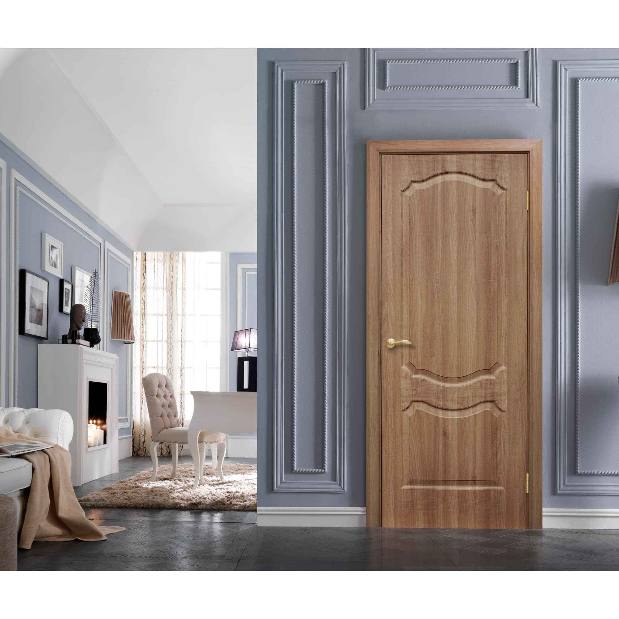 Usa Interior Stejar Auriu Fara Toc Prima Plina Latime 70 Cm Mdf Dreapta Stanga