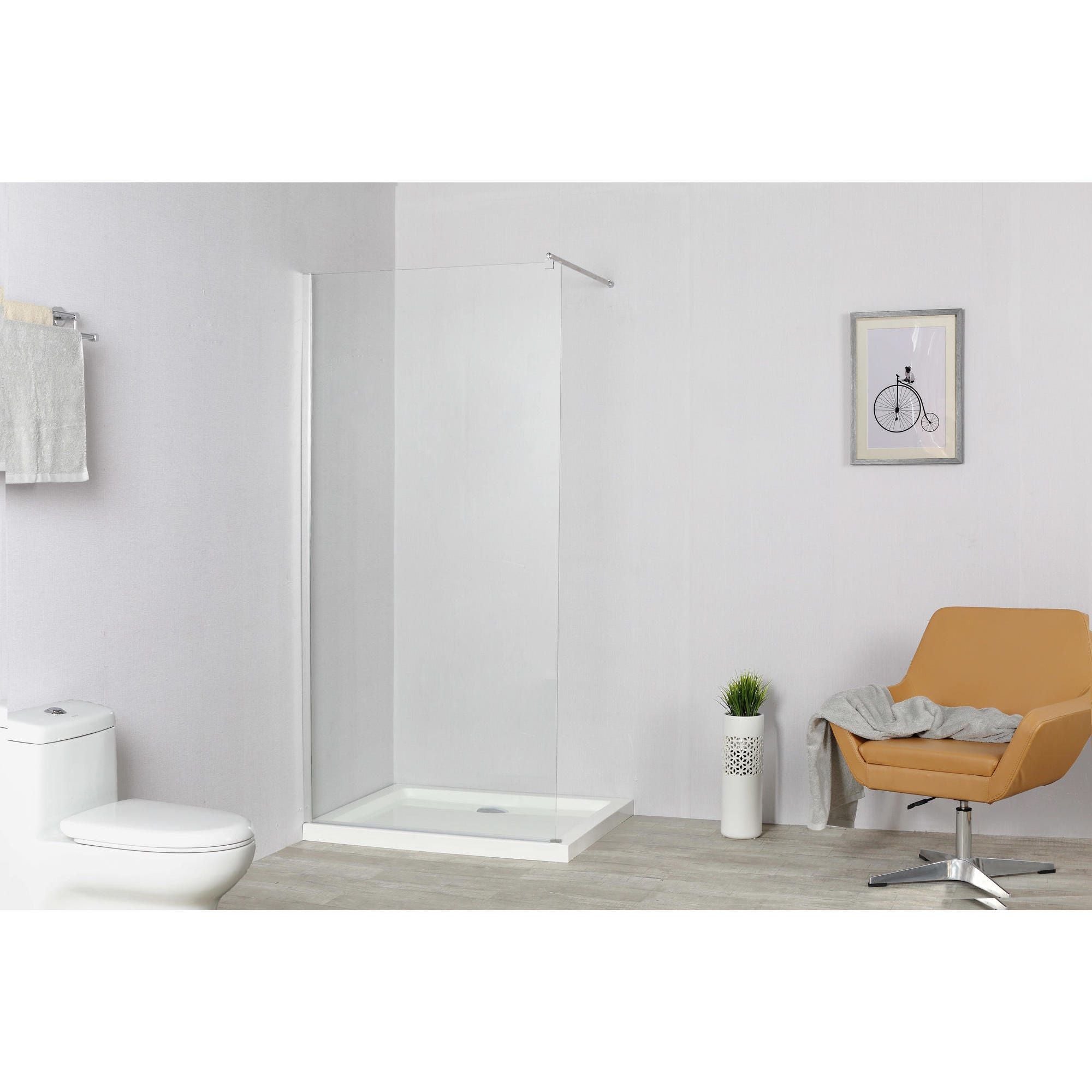 Perete Dus Walk In 100 X 195 Cm Crom 6 Mm Easy Sensea