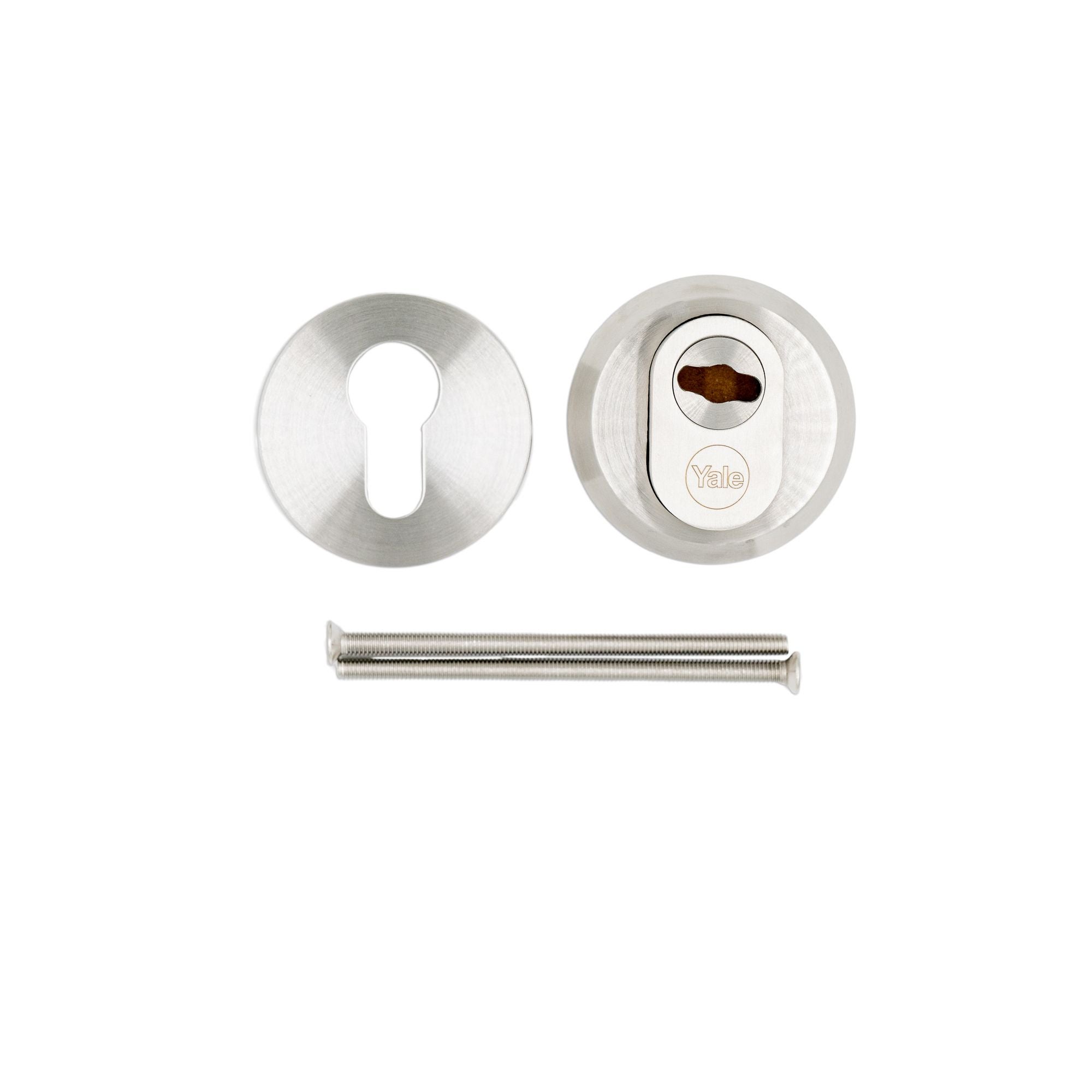 Rozeta usa exterior, pentru cilindru, inox, argintiu