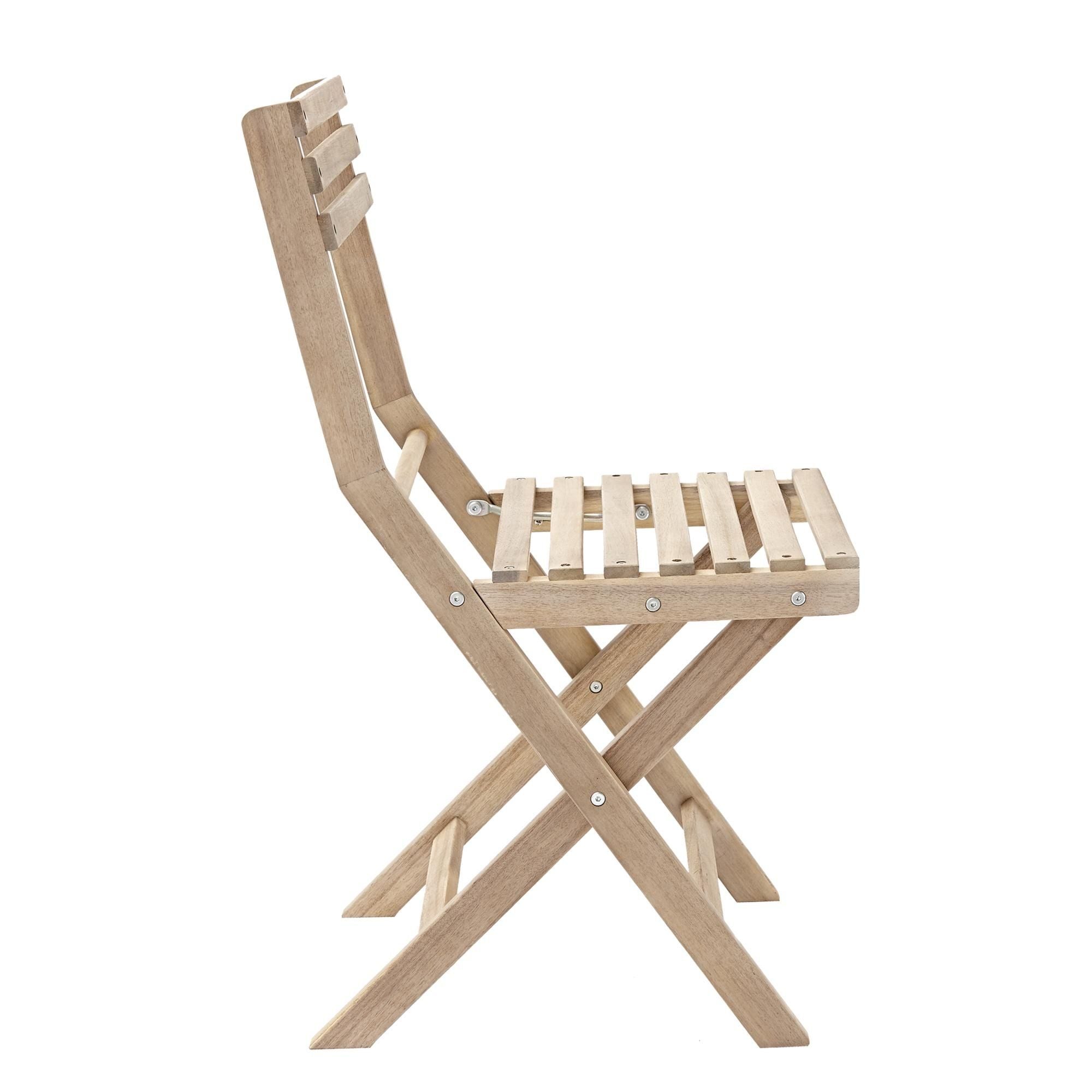 Set Mobilier Pliabil Pentru 2 Persoane Solis 38 X 51 X 81 Cm Lemn Natural