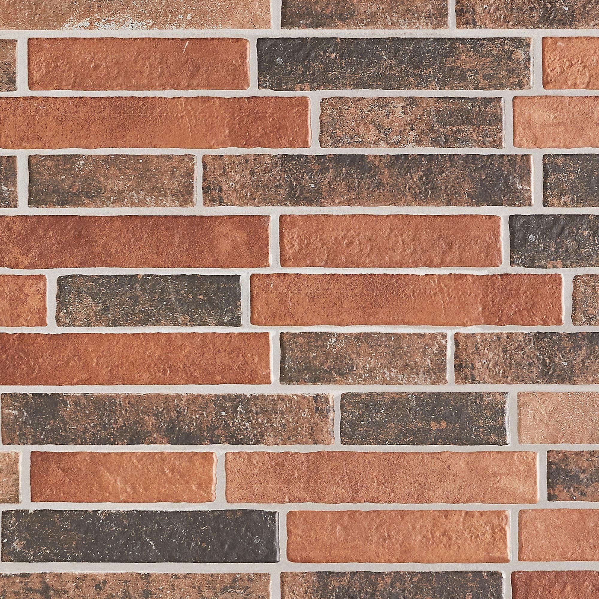 Placa Ceramica Exterior Interior 17 X 52 Cm Darwin Rosu