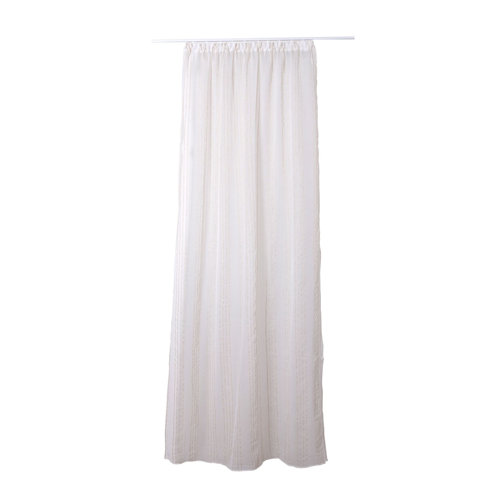 Perdea Alba Voal Model Dungi 140 X 245 Cm April Rustica