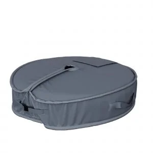 Suport pavilion gradina, poliester, Ø 48 x 15 cm, gri (set 4 buc)