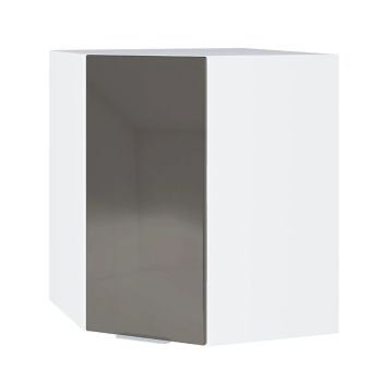 Corp superior Olivia, de colt, latime 60 cm, material usa MDF infoliat, decor antracit