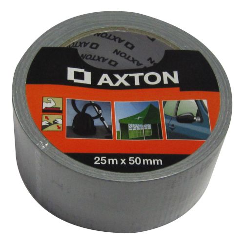 Banda adeziva reparatii Axton 25 m x 50 mm argintie