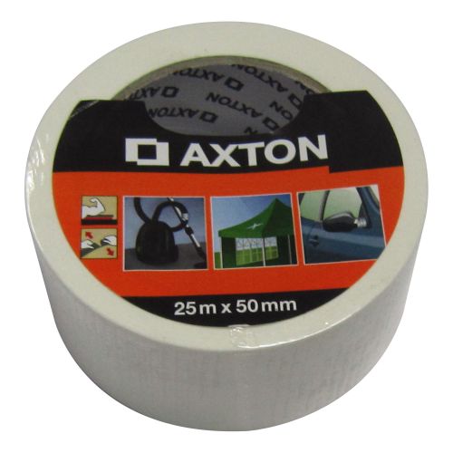 Banda adeziva reparatii Axton 25 m x 50 mm alba