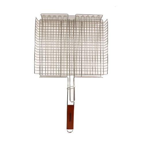 Gratar cromat cu maner lemn 40 x 35 cm