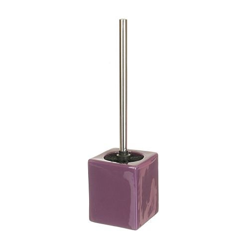 Suport perie WC ceramica violet patrat