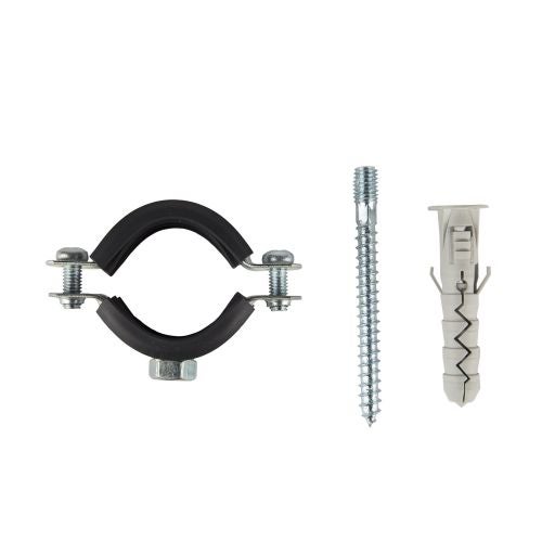 Brida D20 mm diblu otel zincat antizgomot