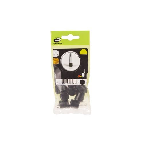 Dopuri exterioare PVC 20 mm 4 buc negru