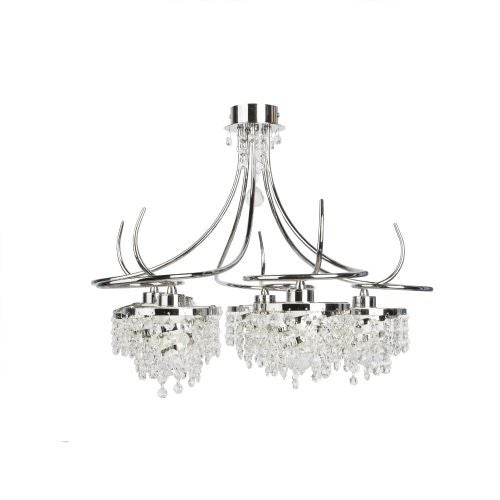 Lustra Candelabru Roza 8xe14 Roz Crem