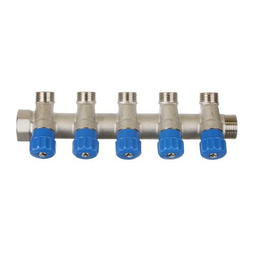 Distribuitor cu robineti 3/4", 5 cai x 1/2"