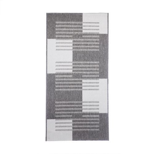 Covor polipropilena 84 x 200 cm Stone patrate gri