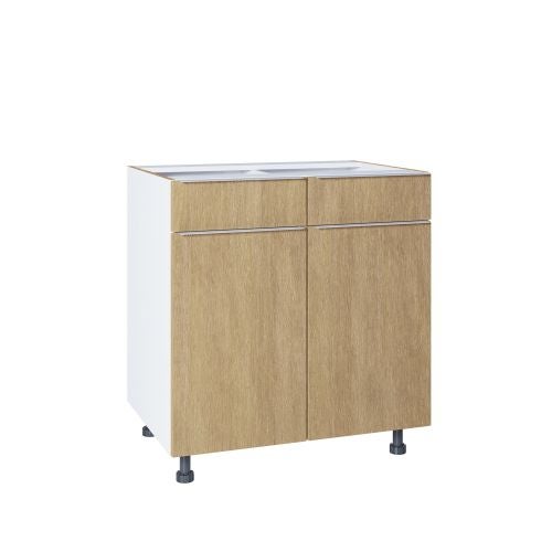 Olivia corp baza 2 sertare 2 usi 80 cm stejar MDF