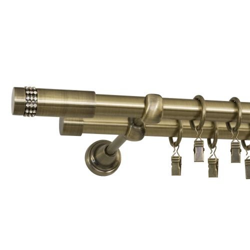 Kit dublu 19/19 mm, auriu antichizat, 3 m "Karbonado"