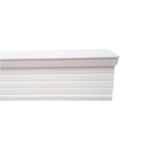 Sina PVC alba cu 2 canale, 90 mm x 250 cm, 2 m "Deco"