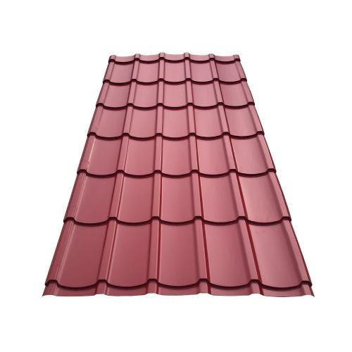 Tigla metalica rosu 0.4 mm 1.21 x 2.24 m