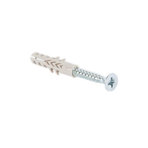 Diblu si surub cap inecat 3 x 30 mm, set 25 buc