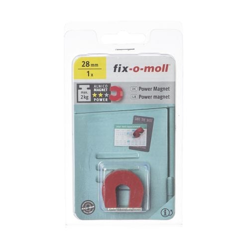 Potcoava magnet rosu 28 x 28 x 8 mm