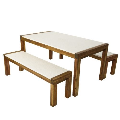 Set de picnic, masa cu 2 bancute