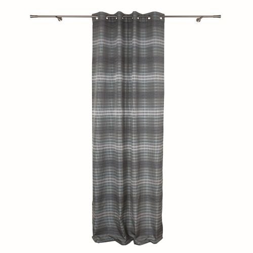 Draperie albastru cu gri, model dungi, 140 x 260 cm, Boca