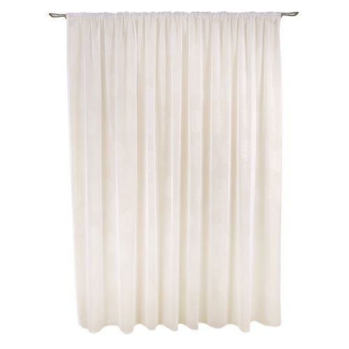 Perdea alb satinat, model frunze, 300 x 245 cm, Coraline