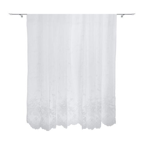 Perdea alba cu broderie, 300 x 245 cm