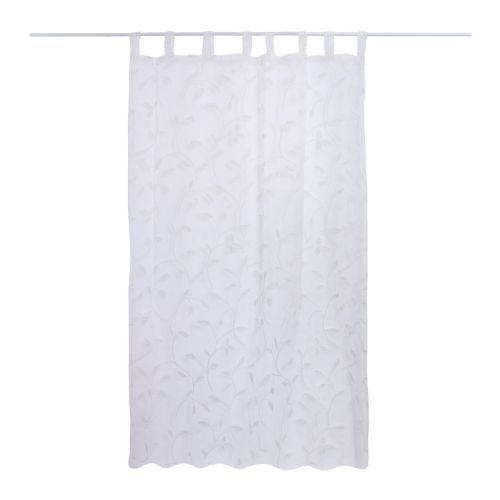 Perdea bej, voal model floral, 135 x 245 cm, Marina